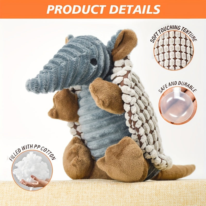 Squeaky Armadillo Dog Toy